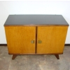 komoda retro ze szklanym blatem styl mid century